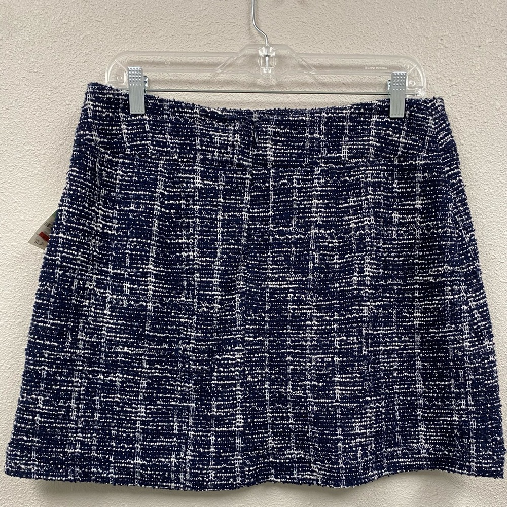 Elegant Navy Tweed Skirt